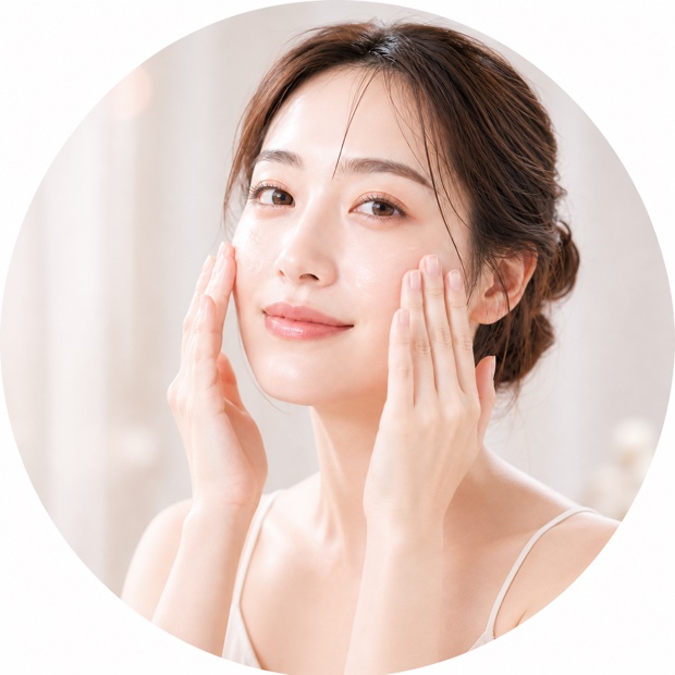 STEP 2:顔全体にやさしく両手で包む使用方法